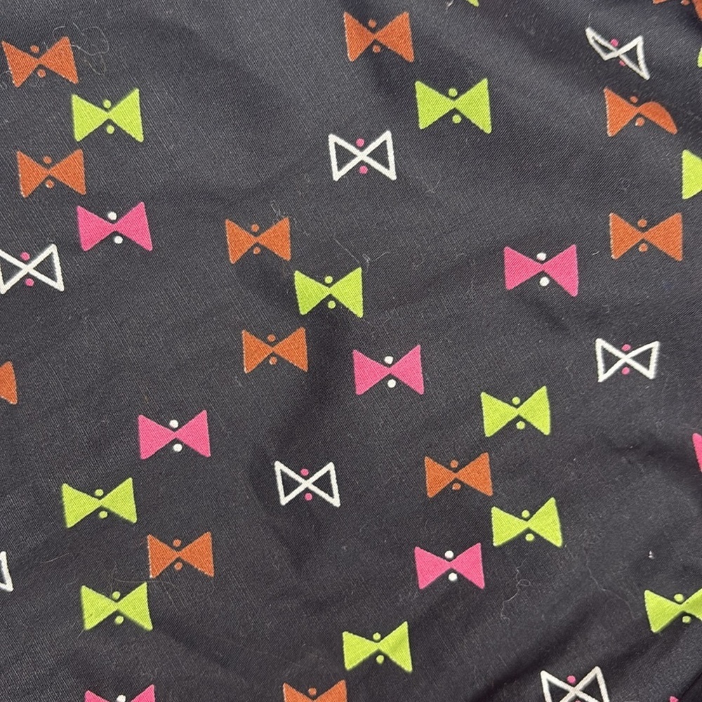 Trashy Diva Bow Graphic '50s Pleated A-Line Skirt Novelty Print Preppy Black 8 - Picture 8 of 8